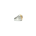 Sterling Silver Signet Ring with Oval Cut Amethyst
