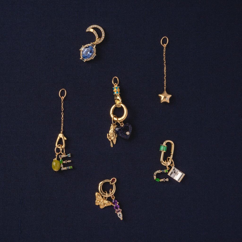 Solid Gold Charm Clip