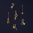 Solid Gold Charm Clip