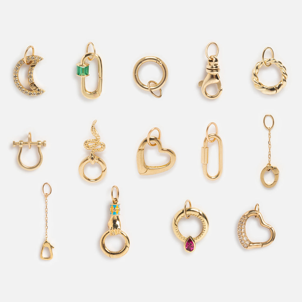 Solid Gold Charm Clip